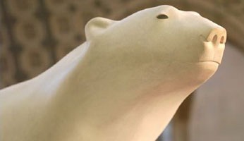 Saulieu, mes sculptures animalières exposées chez Bernard Loiseau pour les 100 ans de la création de l'ours polaire de François Pompon