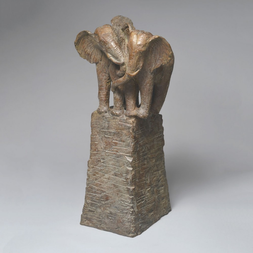 Le Promontoire, sculpture animalière bronze éléphant de Sophie Verger
