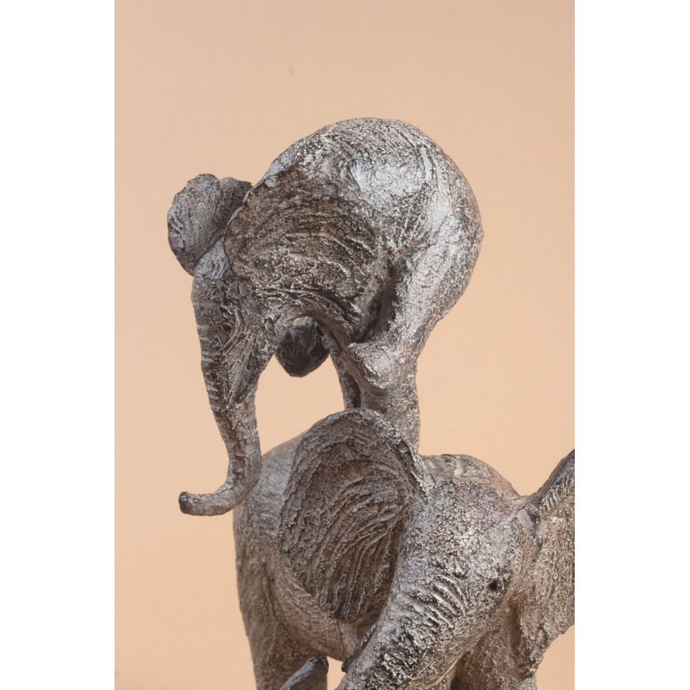 Détails de la Sculpture bronze A SAUTE MOUTON, statue animalière éléphant de Sophie Verger
