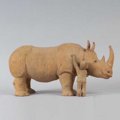 Un rhinocéros d'exception (terre originale)