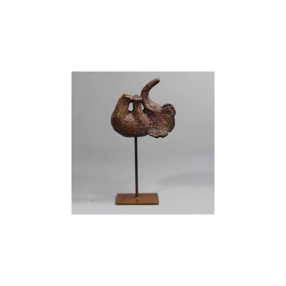 Mini éléphant 2, sculpture animalière bronze éléphant de Sophie Verger