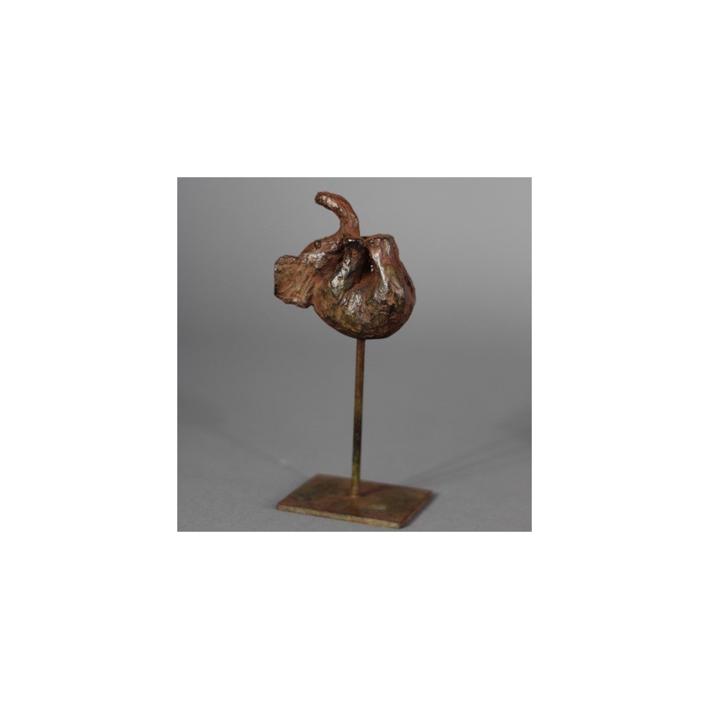 Mini éléphant 1, sculpture animalière bronze éléphant de Sophie Verger