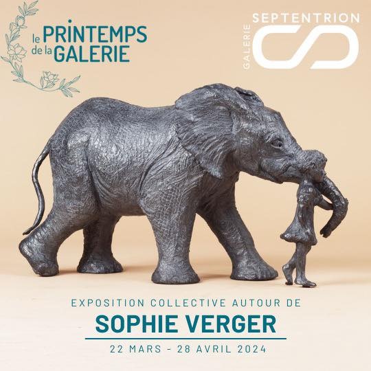 Invitation à l'exposition collective autour de Sophie Verger à la Galerie Septentrion